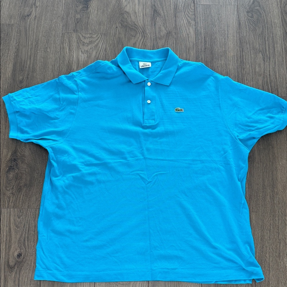 Lacoste Men's Bright Blue Polo Shirt Large